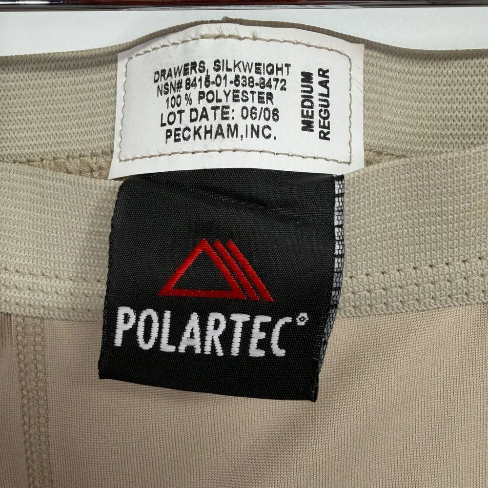 Peckham Polartec Silkweight Drawers Mens Medium‎ Tan Base Layer Military Thermal